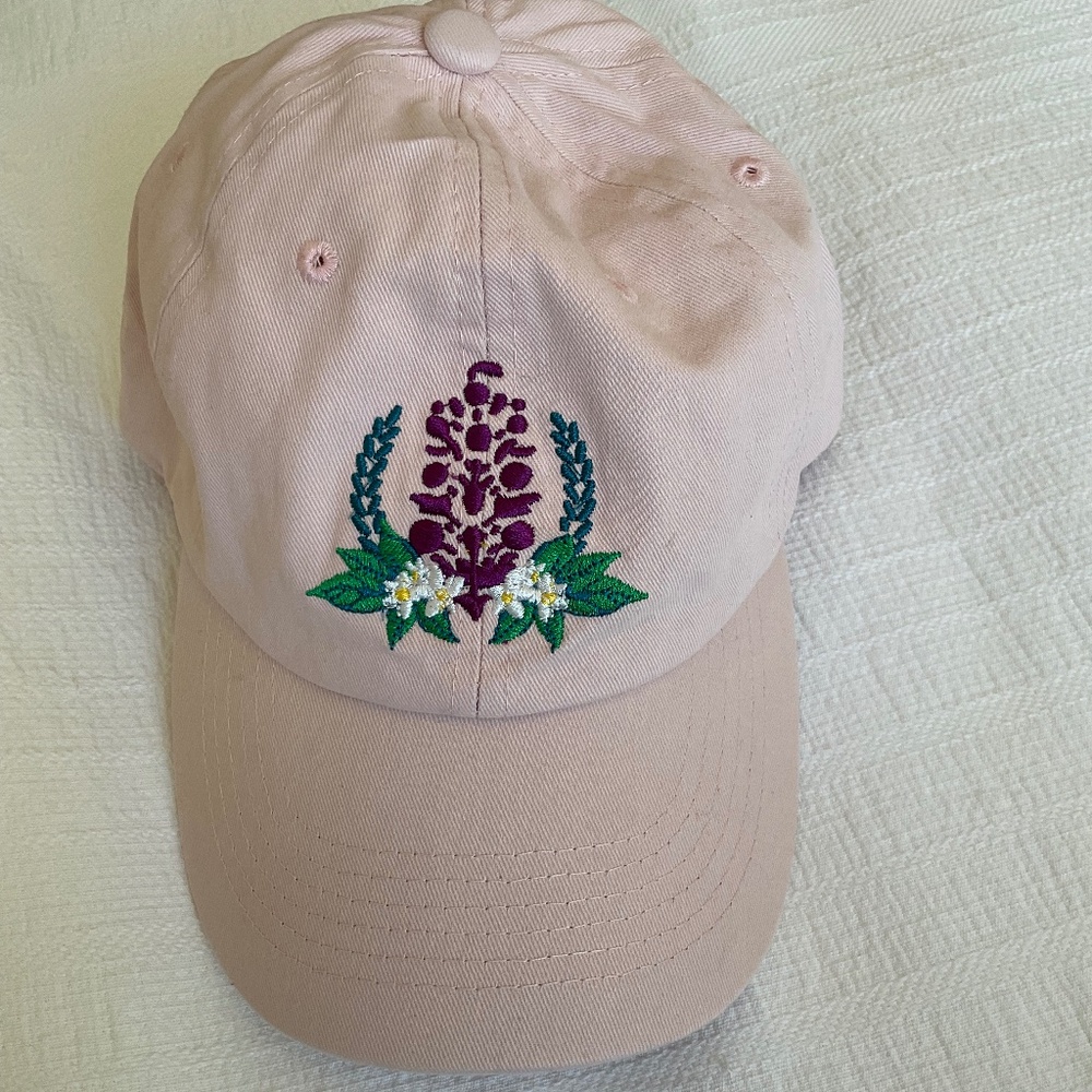 Free People FP Movement Court And Club Embroidered Cap In Ballet Slipper NWT